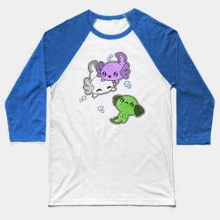 Genderqueer Axolotl LGBT Pride Flag Baseball T-Shirt